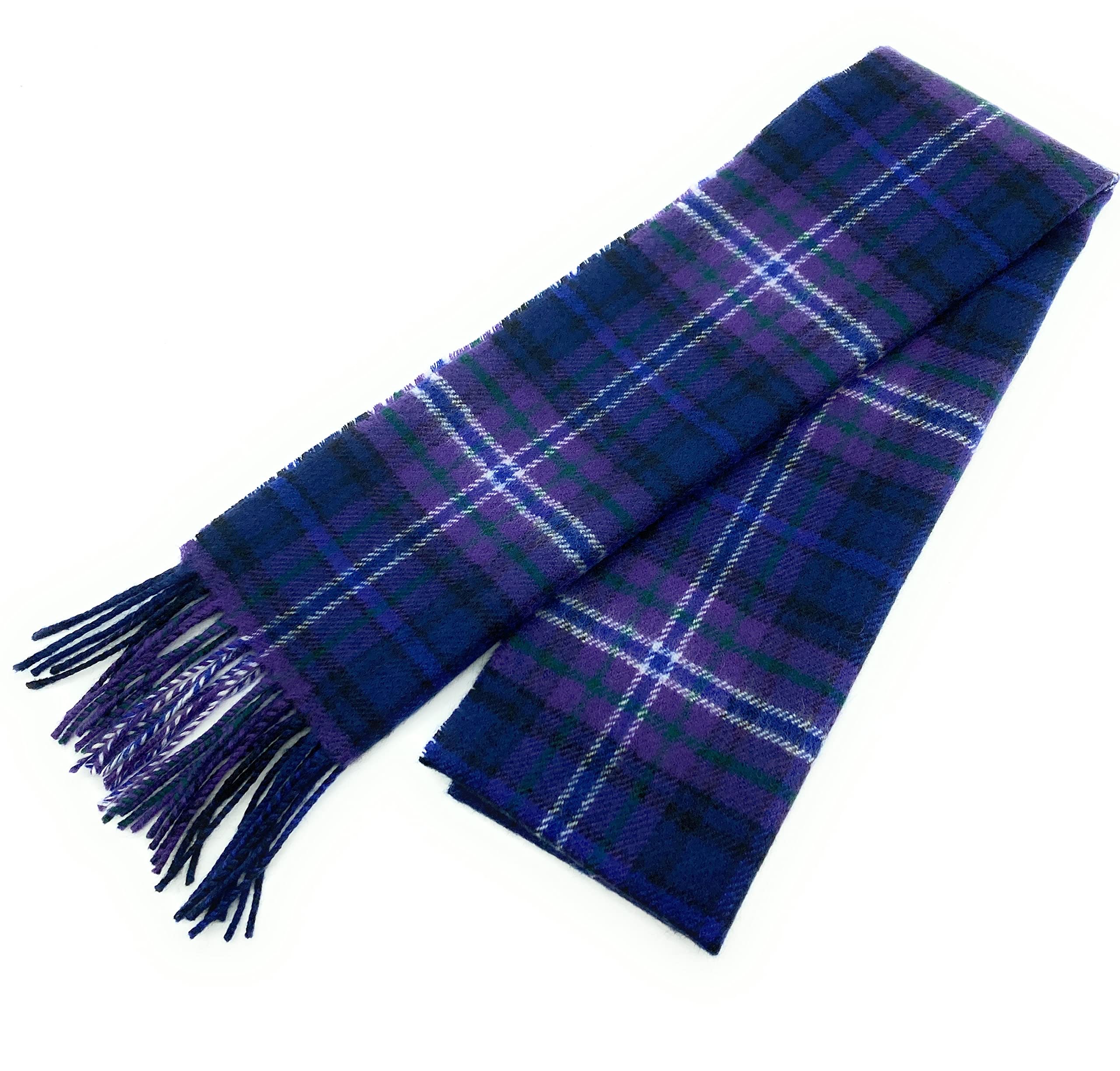 Pure Lambswool Scotland Forever Tartan Clan Scarf - Made in Scotland