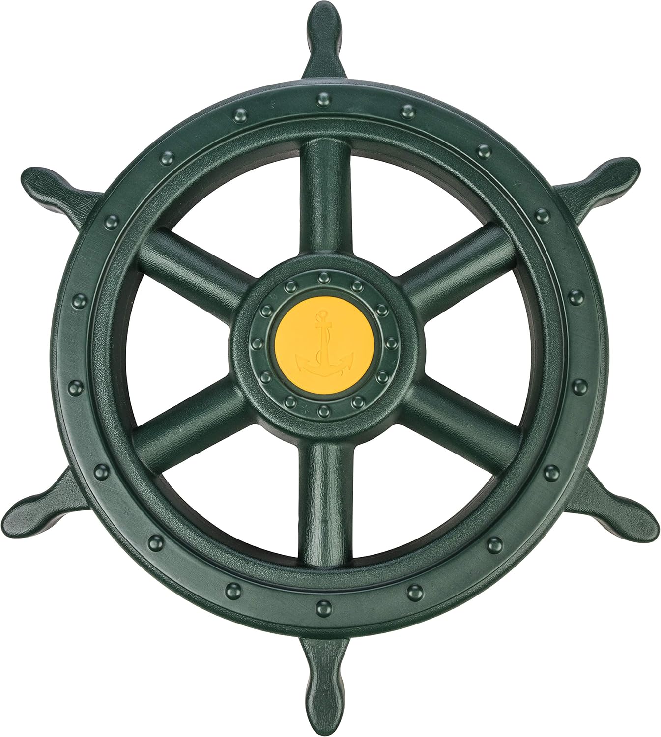 Jack and June Yellow and Green Captain Ship Wheel Swing Set Accessory for Any Playset