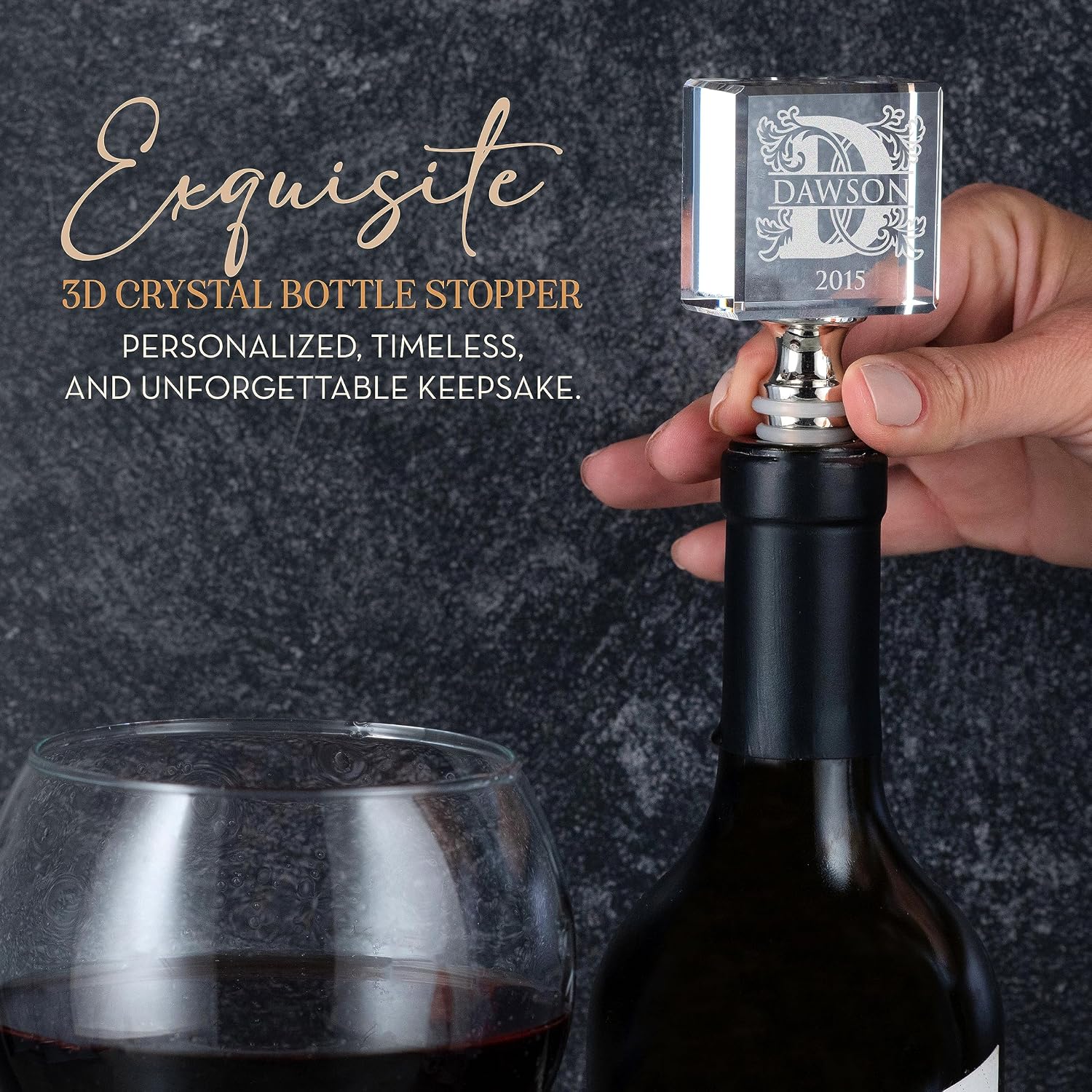 Wine Stopper Five Person Bobblehead - Personalized main image 1