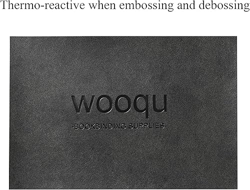 Miniatura 2 de Wooqu Paño de libro de piel sintética, base recubierta de poliuretano y no tejida, aspecto de cuero, suave, 17 x 29 pulgadas, para encuadernación de