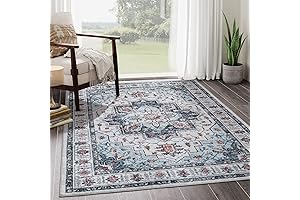 Washable & Stain Resistant Rug 5x7: Befbee Medallion Area Rug