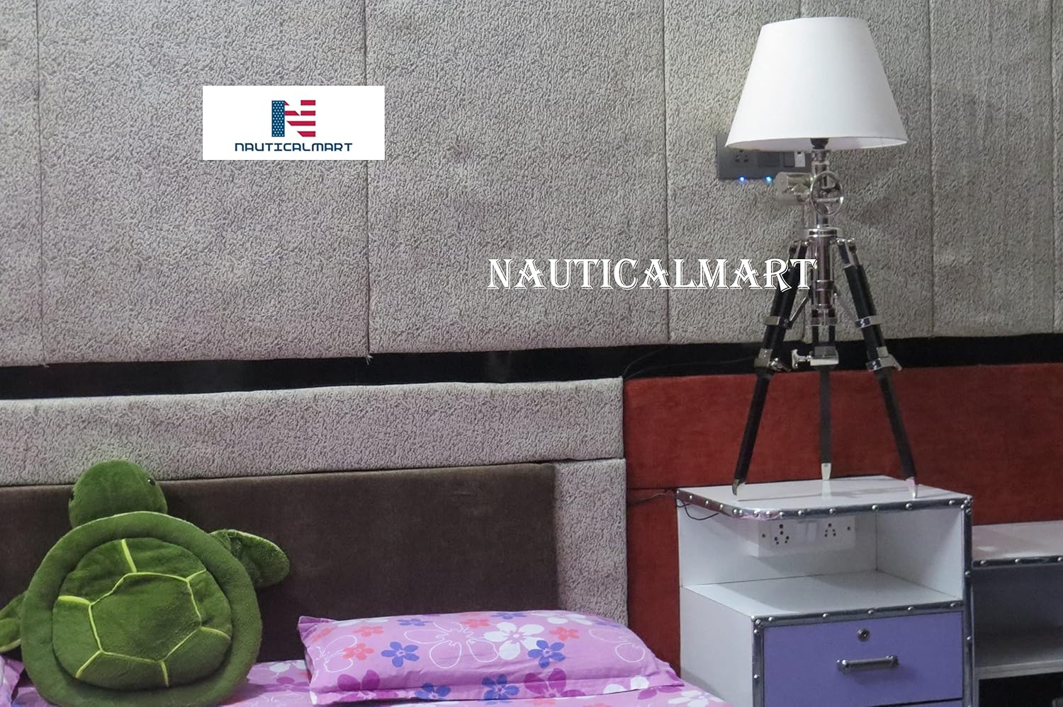 Nautical Royal Marine Tripod Table LAMP for Living Room (Shade Not Included)