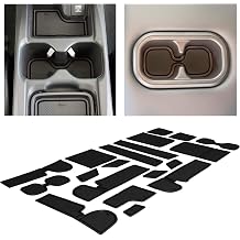 CupHolderHero Fits Honda CRV 2017-2022 Accessories, Custom Premium Custom Non-Slip Anti-Dust Cup Holder Inserts, Center Console Liners, Door Pocket Mats, Interior Protection, 22pc Set, Solid Black