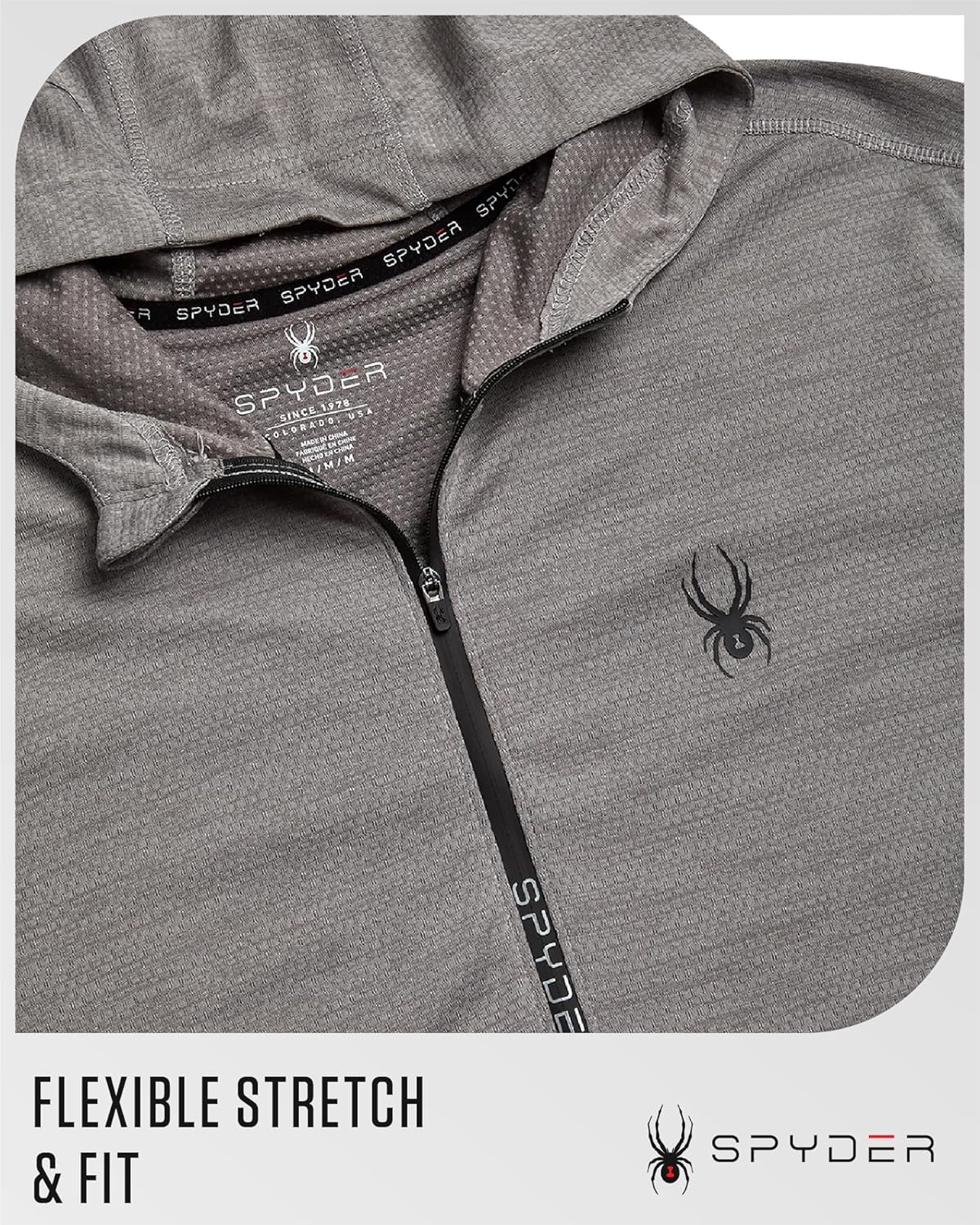 Spyder Mens Quarter Zip Pullover Sweatshirt - Lightweight Performance Fleece Dry Fit Quarter Zip Hoodie Sweatshirts for Men - Image 5