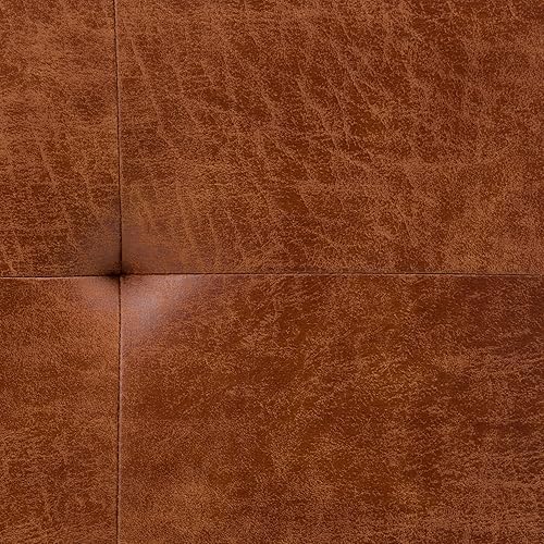 Miniatura 10 de SIMPLIHOME Lacey Tufted Ottoman Bench - 41 inch Wide Upholstered Vegan Leather Rectangle Ottoman in Distressed Saddle Brown, Contemporary Bench for