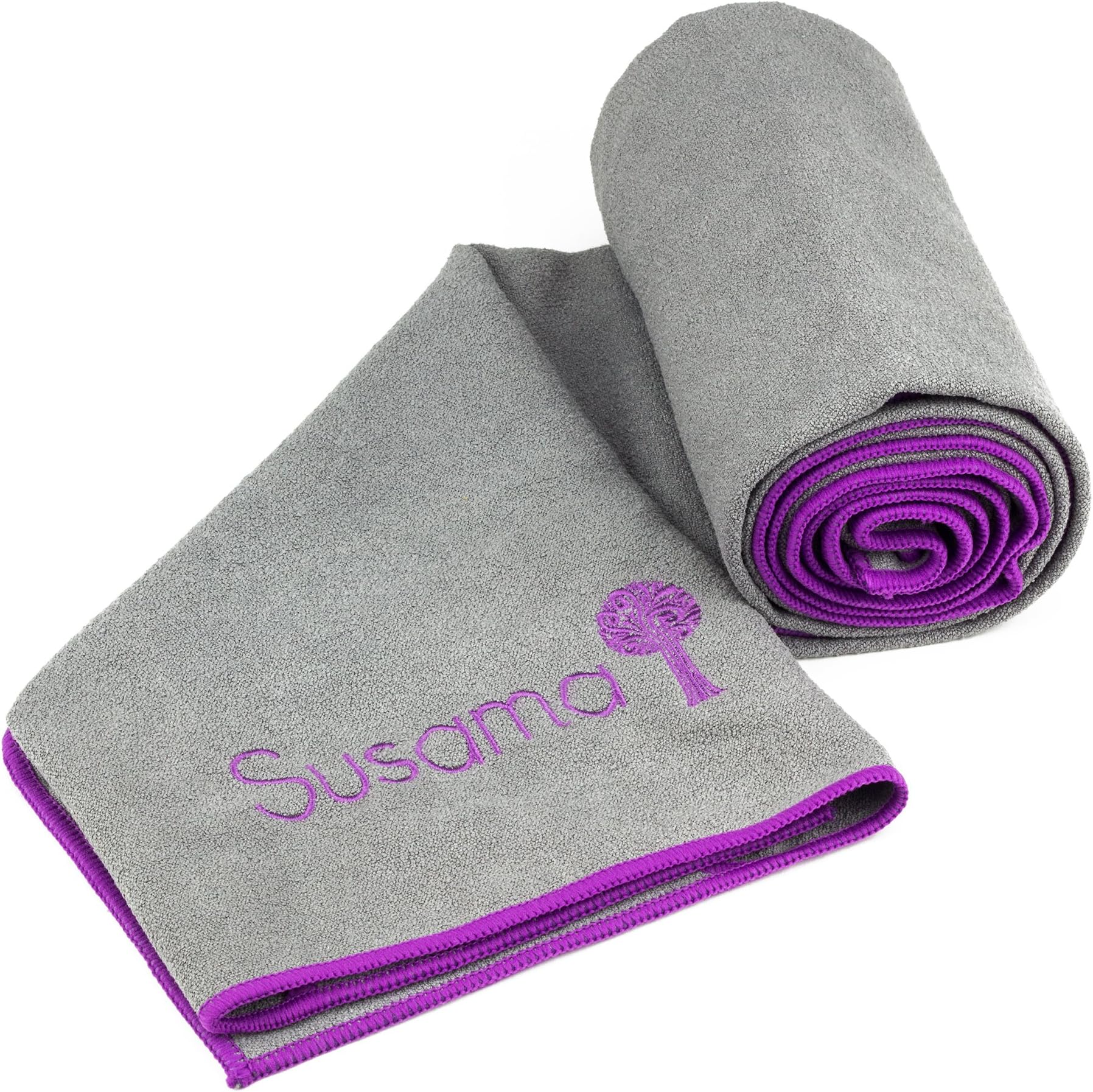 Deluxe All-in-1 Sports & Yoga Towel with Corner Pocket Slots for Stability and Convenience - The 100% Microfiber, Super Absorbant, Non Slip Light, Quick-dry, Eco-friendly Towel - No Slipping in Bikram Yoga! Best for Pilates, Hot Yoga, Beach, Bath, Golf, Gym, Fitness, Travel, Pilates & Hiking - Satisfaction Guaranteed.