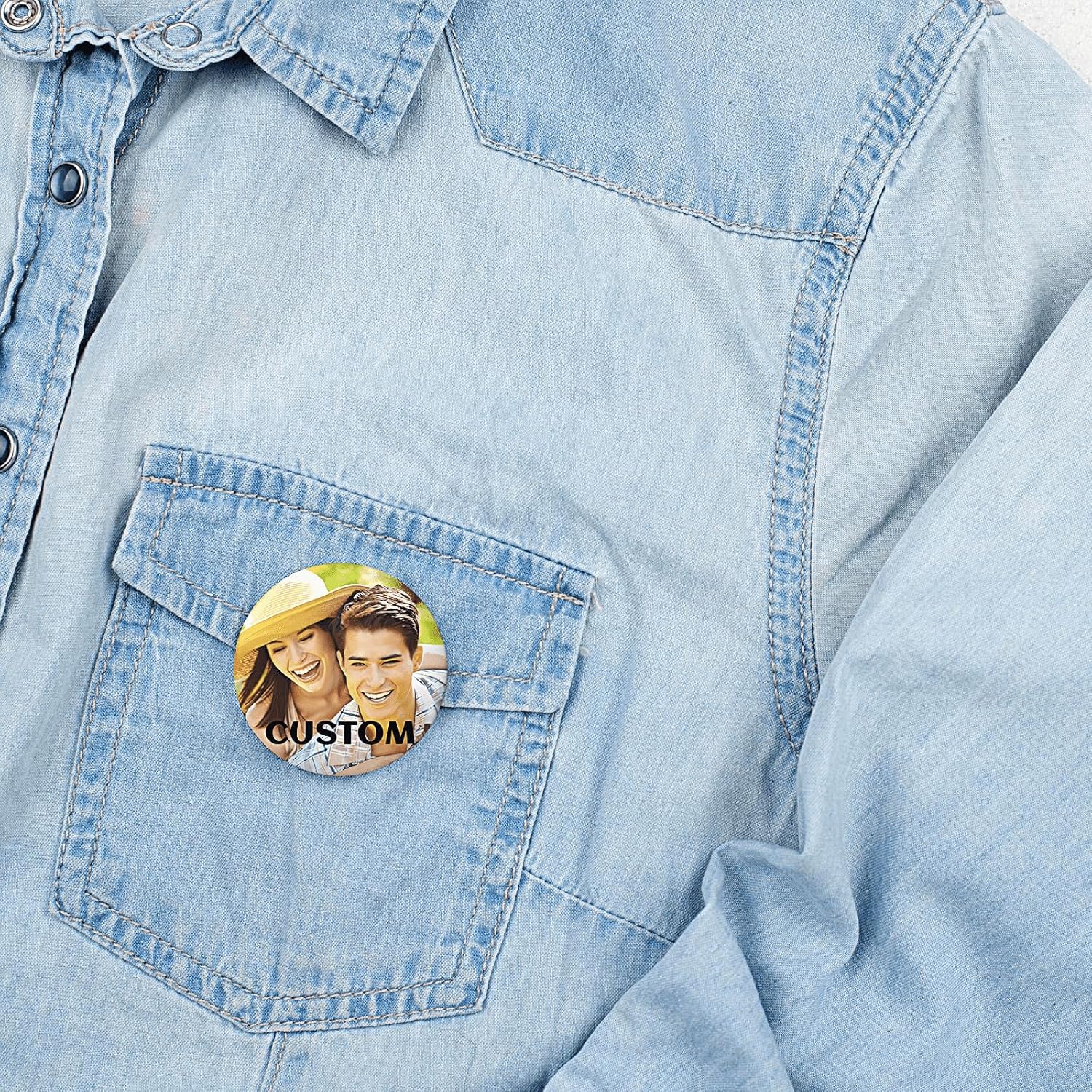 Custom Pins, Personalized Pins, Pin 20, 100, 200, 500 PCS Customized, Gift Customizable Buttons with Photos