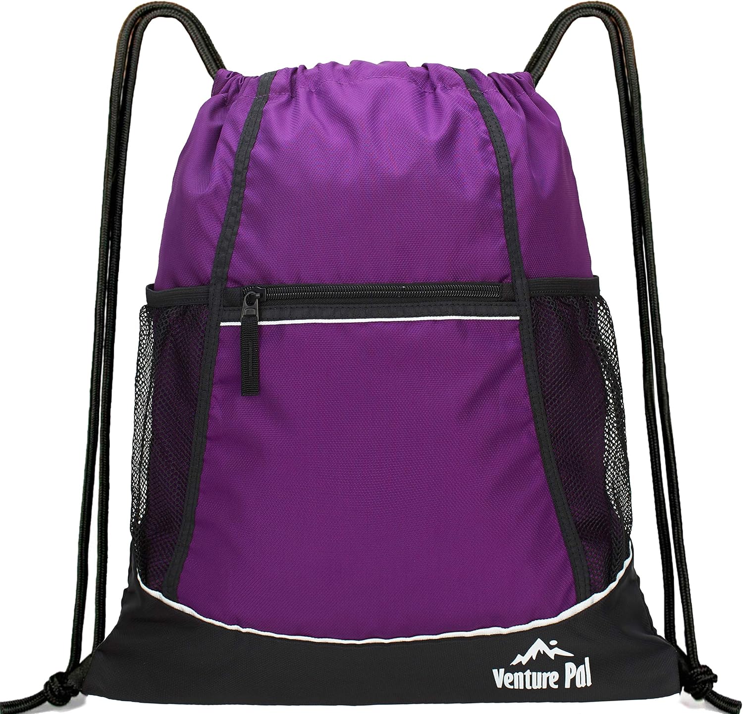 Venture Pal Packable Sport Gym Drawstring Sackpack Backpack Bag with Wet Pocket for Men,Women-8 Colors