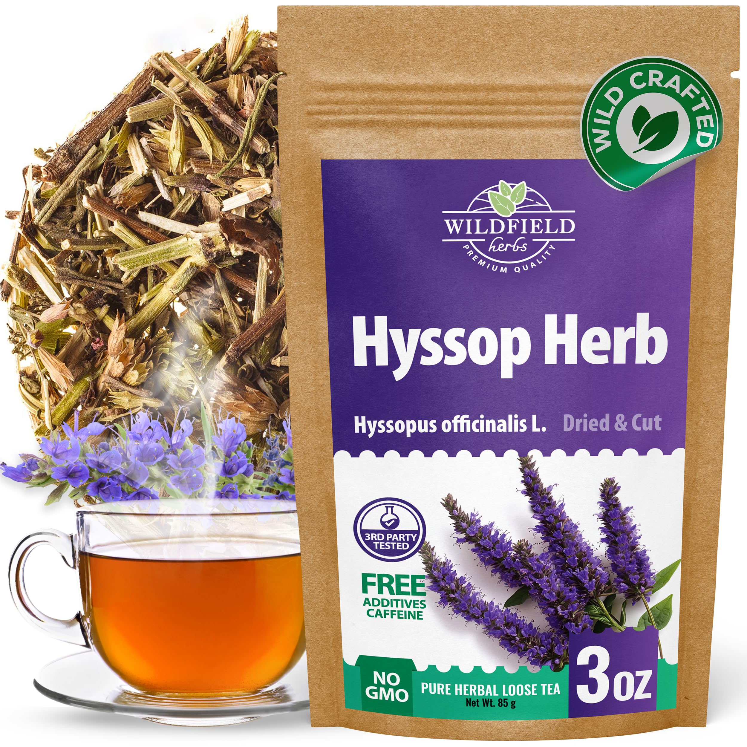 3 oz. Hyssop Dried Herb Hyssop Tea Herbal (Hyssópus Officinális) - 85 g Hyssops Hysopp Herb Hisopo