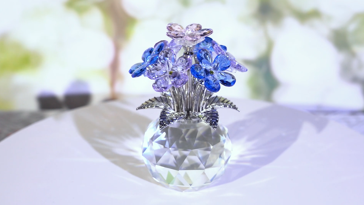 Amazon.com: Ornalrist Colorful K9 Crystal Forget Me Not Flower