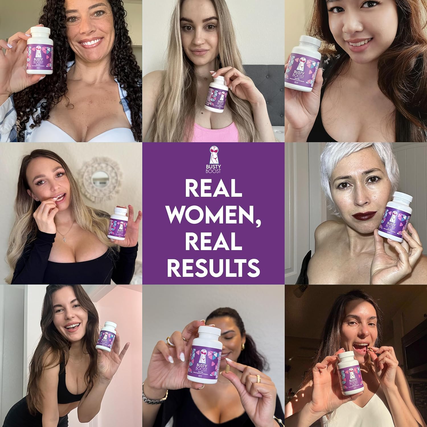 Busty Boost Breast Enhancement Pills - Enhancement & Enlargement Pills for Bigger Boobs & Growth. Natural Fenugreek, Saw Palmetto & Maca Formula. Fuller, Firmer Breasts in 1-2 Months – Made in USA