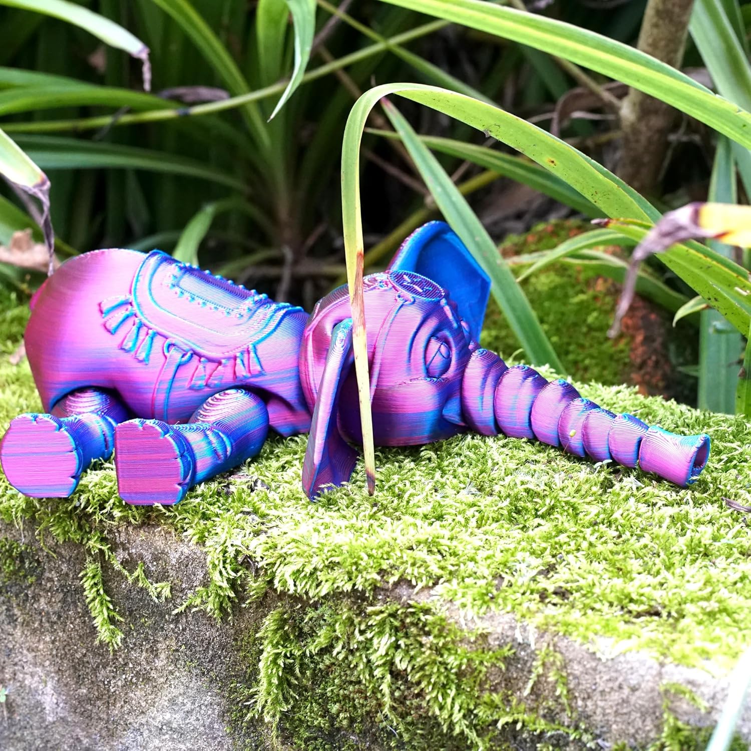 3D Printed Elephant Model,Articulated Models,Flexible Joint Animal Figurines, 3D Printing Stuff Cheap,Stress Relief, Fidget restlessness, ADHD Toys, Surprise Fantasy Gifts (Color)