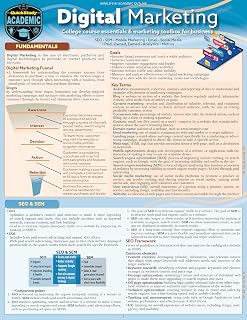 Digital Marketing QuickStudy Laminated Guide by Dr. Kyle Allison - SEO, SEM, Social Media Reference for Students & Pros