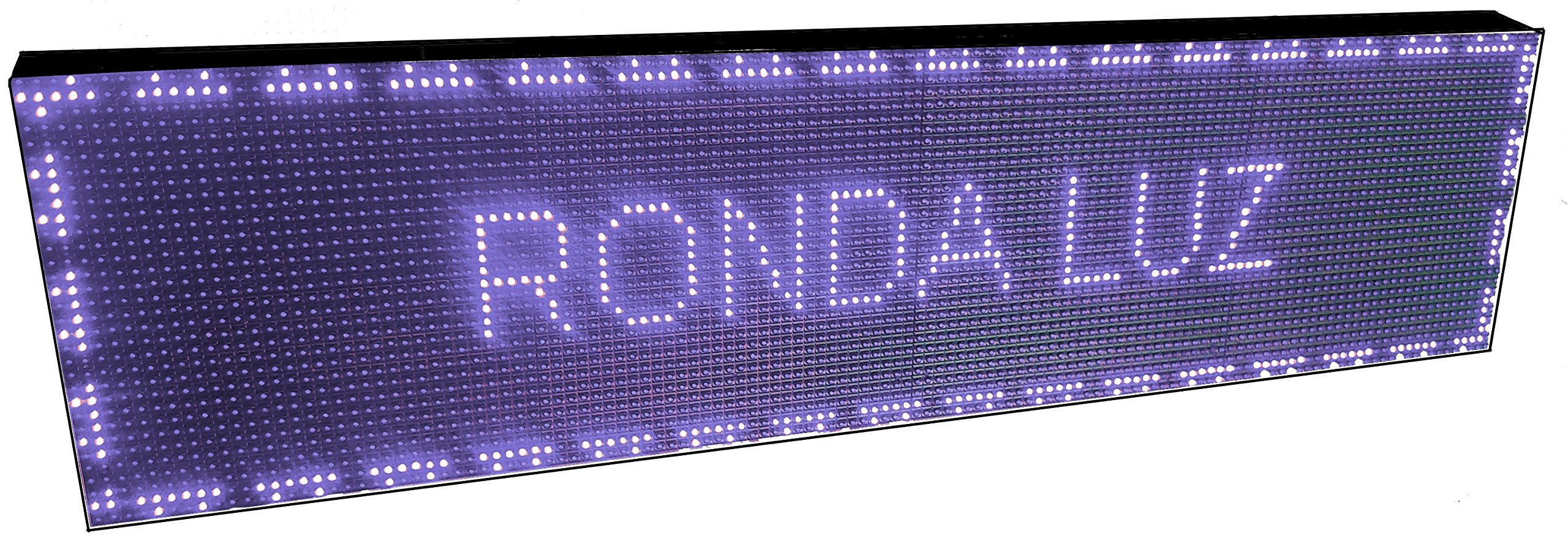 PANTALLA LED PROGRAMABLE LETRERO LED PROGRAMABLE CARTEL LED PROGRAMABLE ROTULO LED PROGRAMABLE (128 * 32 cm, BLANCO)