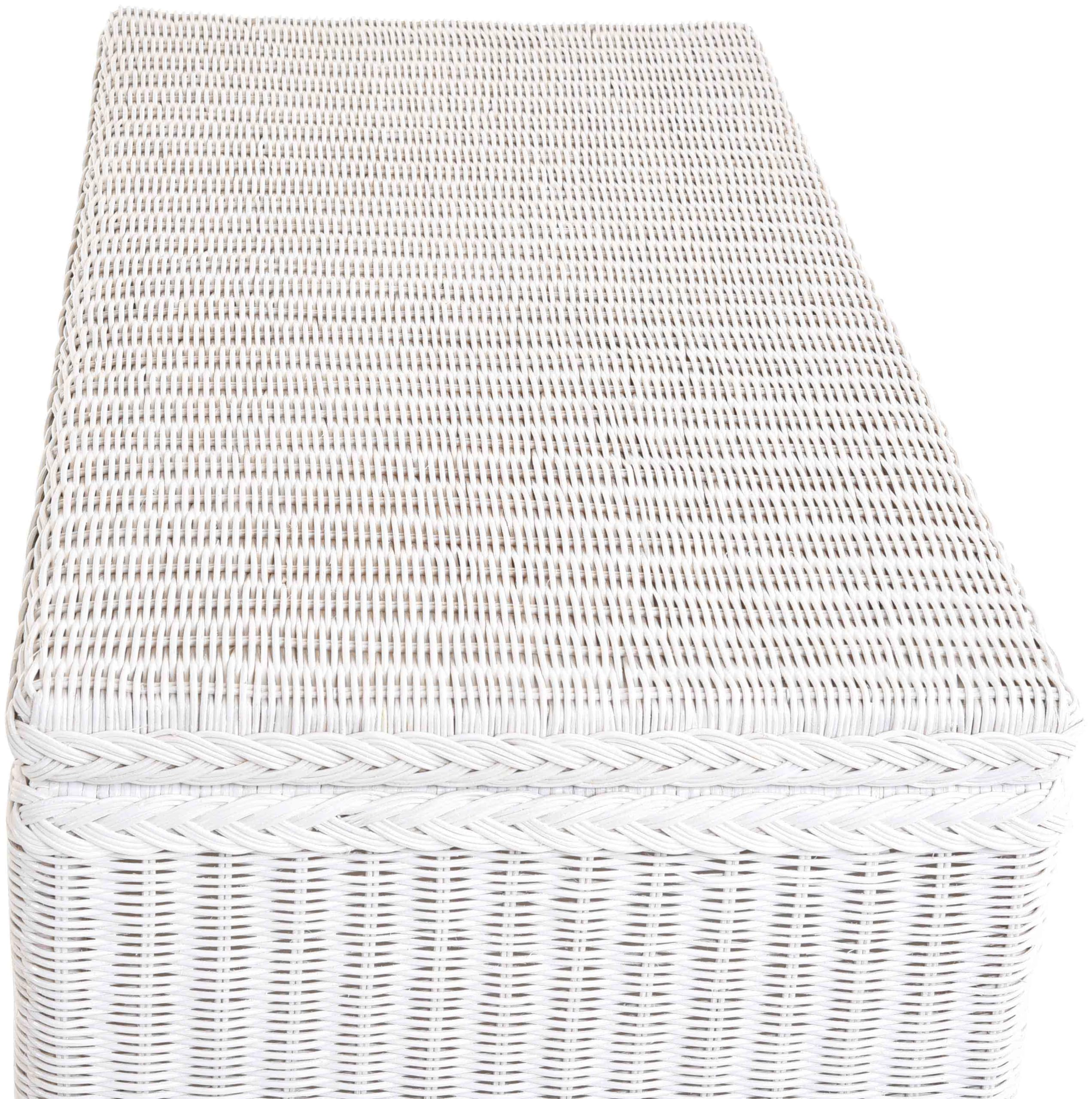 Truhe/Wäschetruhe aus Rattan (Weiß, Groß)