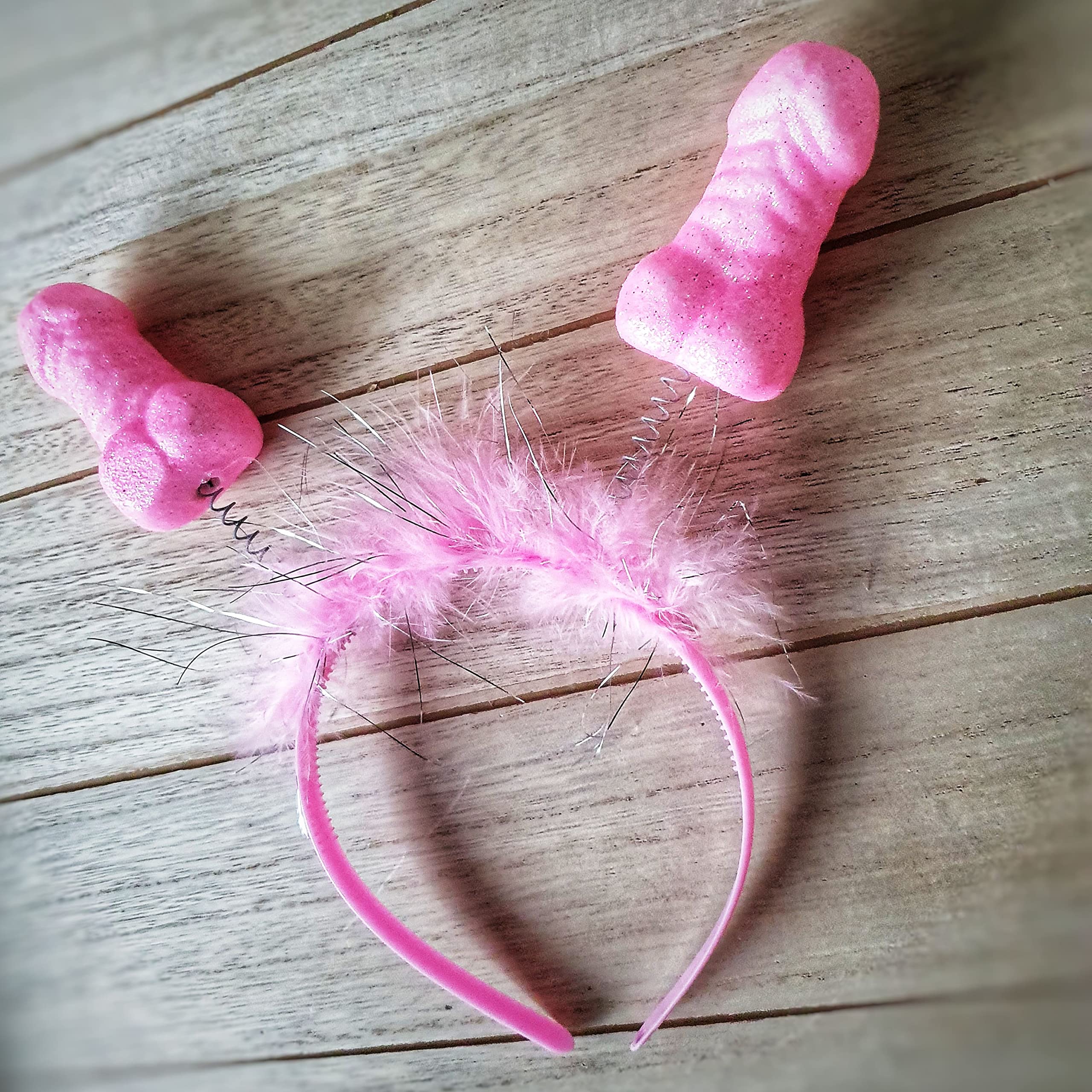 JGA Penis Kopfschmuck rosa | Scherzartikel Junggesellenabschied | Junggesellinnenabschied Haarschmuck Braut | Brautjungfer Deko | Pink Penis Braut | Geschenk Geburtstag | Mädelsabend | Partyabend