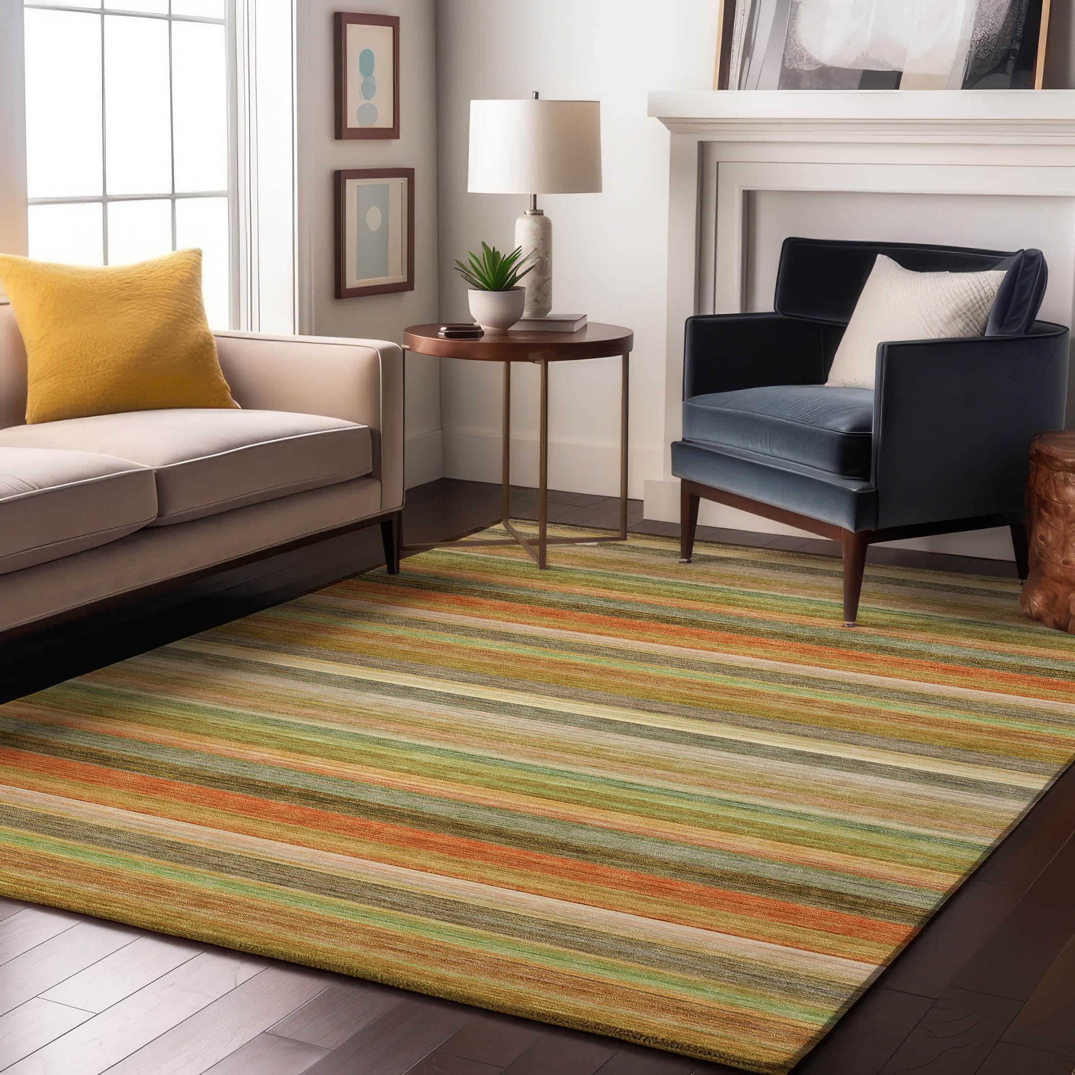 Addison Rugs Mayfield AMF535 Aloe 5' x 7'6" Indoor Premium Machine Washable Rug, Silky Soft, Easy Clean, Non Shedding, Bedroom, Living Room, Dining Room, Kitchen, Patio Rug