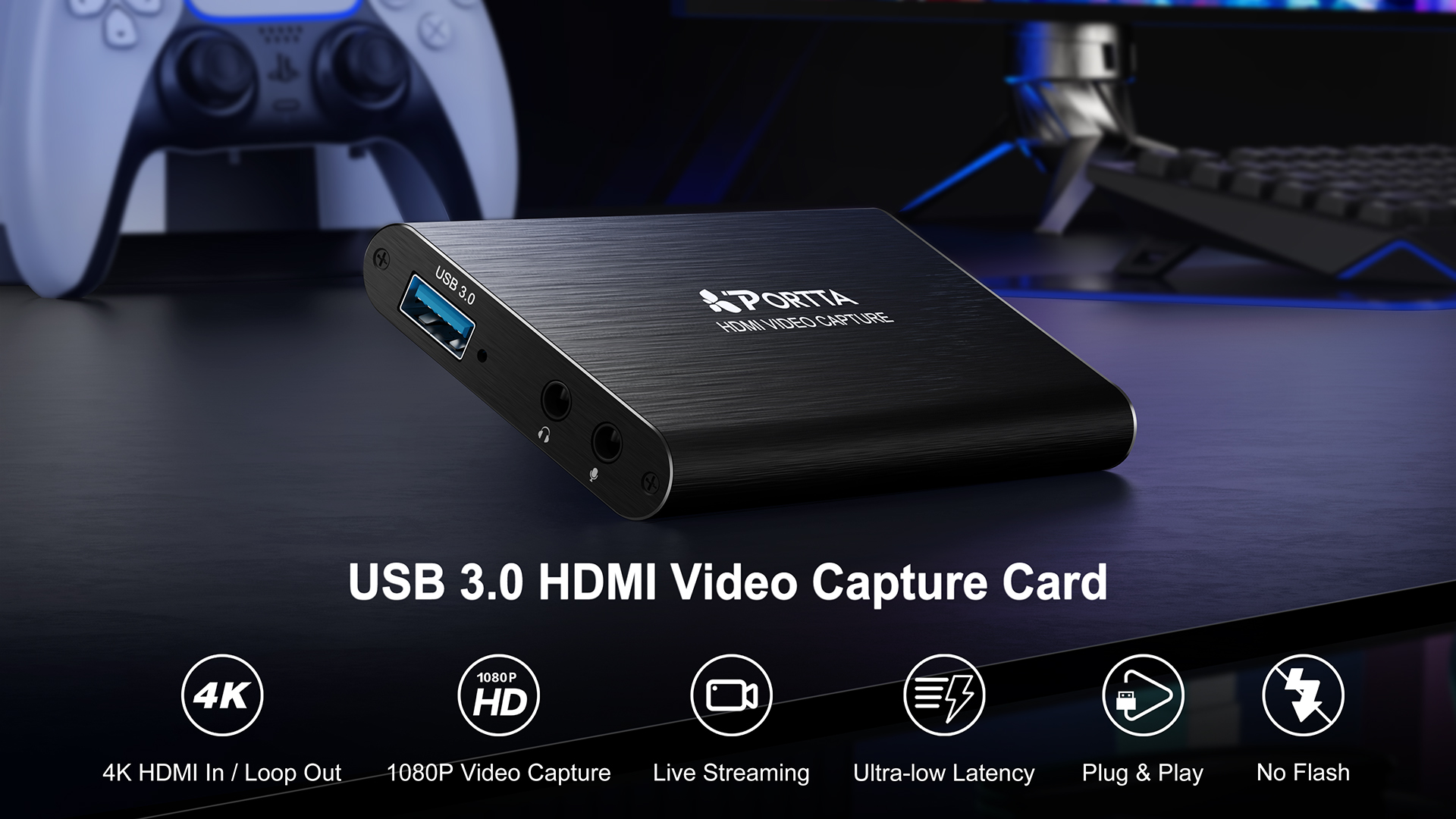 Amazon.co.jp: PORTTA HDMI キャプチャーボード パススルー, 1080P60