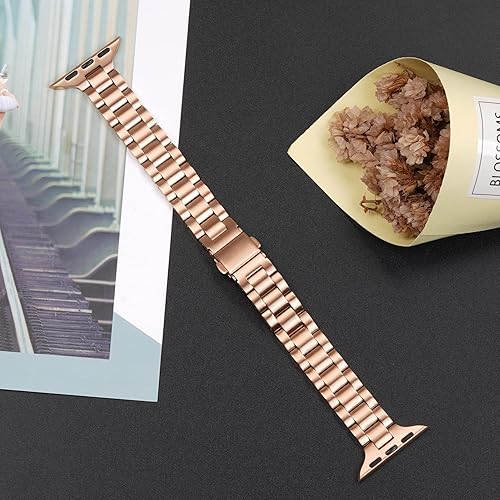 Miniatura 7 de iiteeology Correa de acero inoxidable compatible con Apple Watch Band 1.929 in 1.772 in 1.732 in 1.654 in 1.614 in 1.575 in 1.496 in, correa delgada