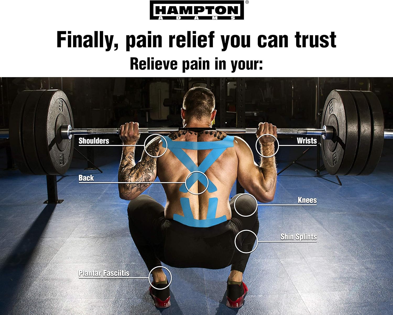 (2 Pack) Kinesiology Tape for Physical Therapy Sports Athletes – Latex Free Elastic, 16ft Water Resistant Kinetic Uncut Kinesiology Tape for Knee Pain, Elbow & Shoulder Muscle - Sky Blue : Health & Household