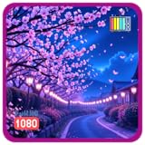 桜の禅 - 桜の花びらと春の静けさ、天気と時計