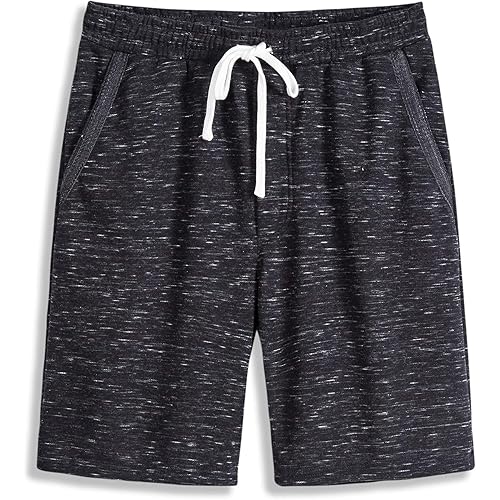 Men’s Casual Cotton Knit Short Drawstring Elastic Jogger Gym Shorts
