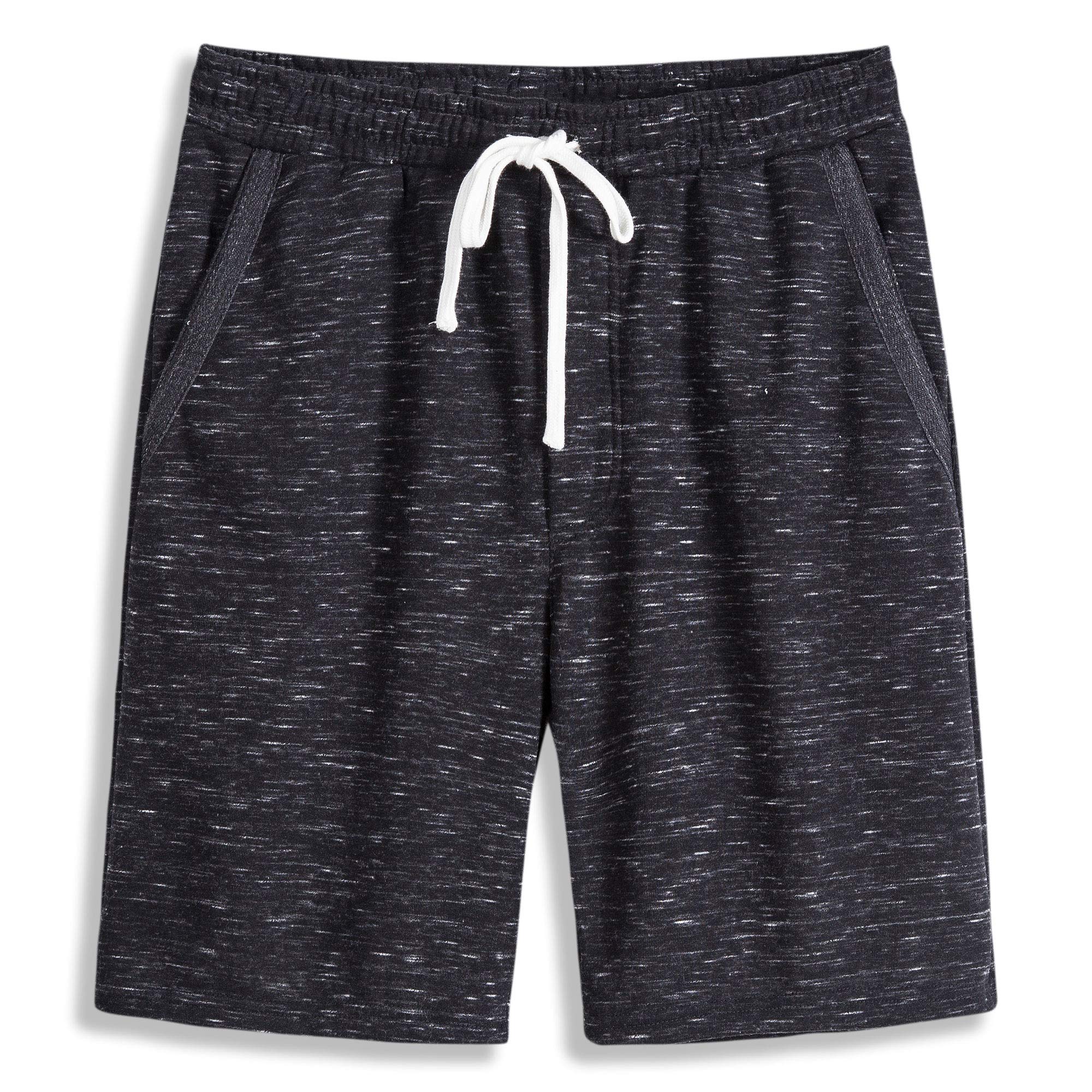 VANCOOGMen’s Casual Cotton Knit Short Drawstring Elastic Jogger Gym Shorts