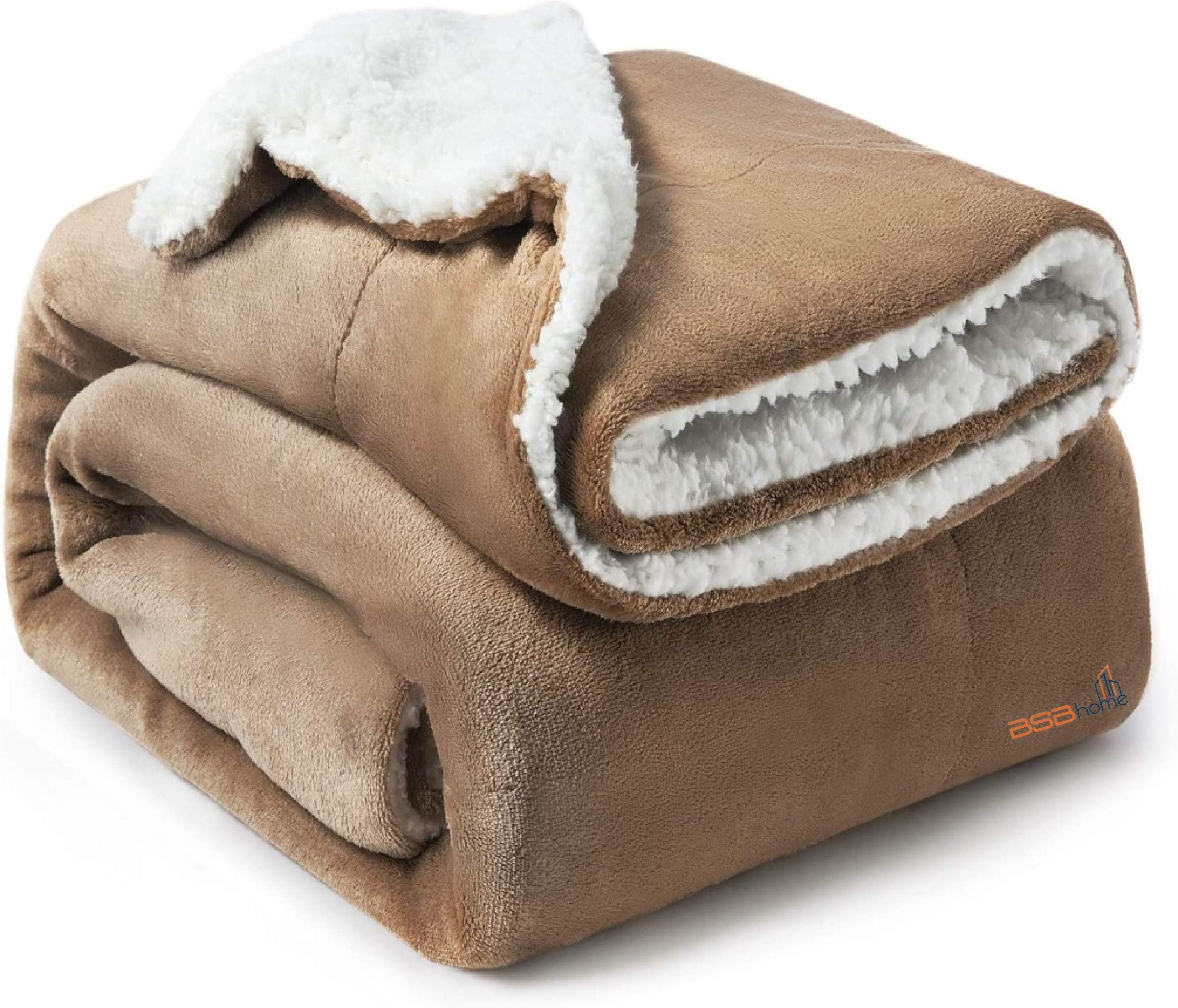 BSB Home Polyester Micromink Summer Ac Super Soft Flannel Solid/Plain Blanket for Summer, Light Brown, Size 220 X 228 Cms (Approx 7.4 X 7 Ft) (Double, Reversible), 200 tc