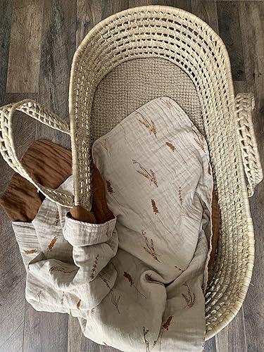 Miniatura 8 de Leyl&Ari Manta básica para niños pequeños  Manta reversible de algodón orgánico para cuna  Género neutro (carameloneutro)