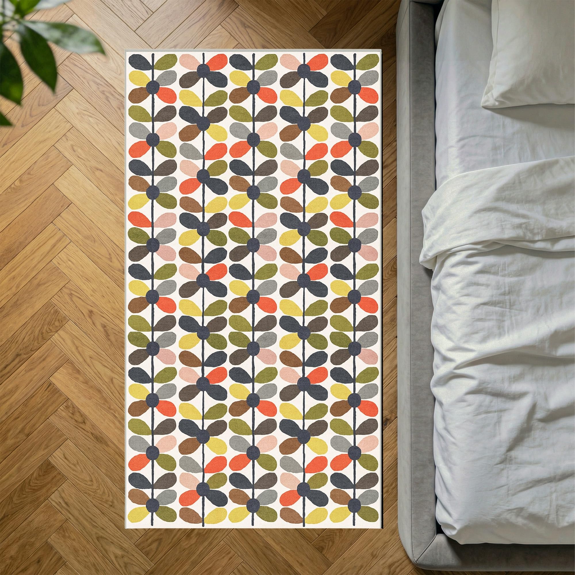 Decoranddecor Modern Kitchen Rug 80x150cm Washable Bedroom Non-Slip
