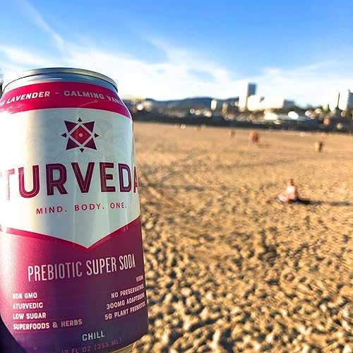 Miniatura 4 de Turveda Prebiotic Super Soda - Enfriar con lavanda, vainilla y Ashwagandha (paquete de 8)