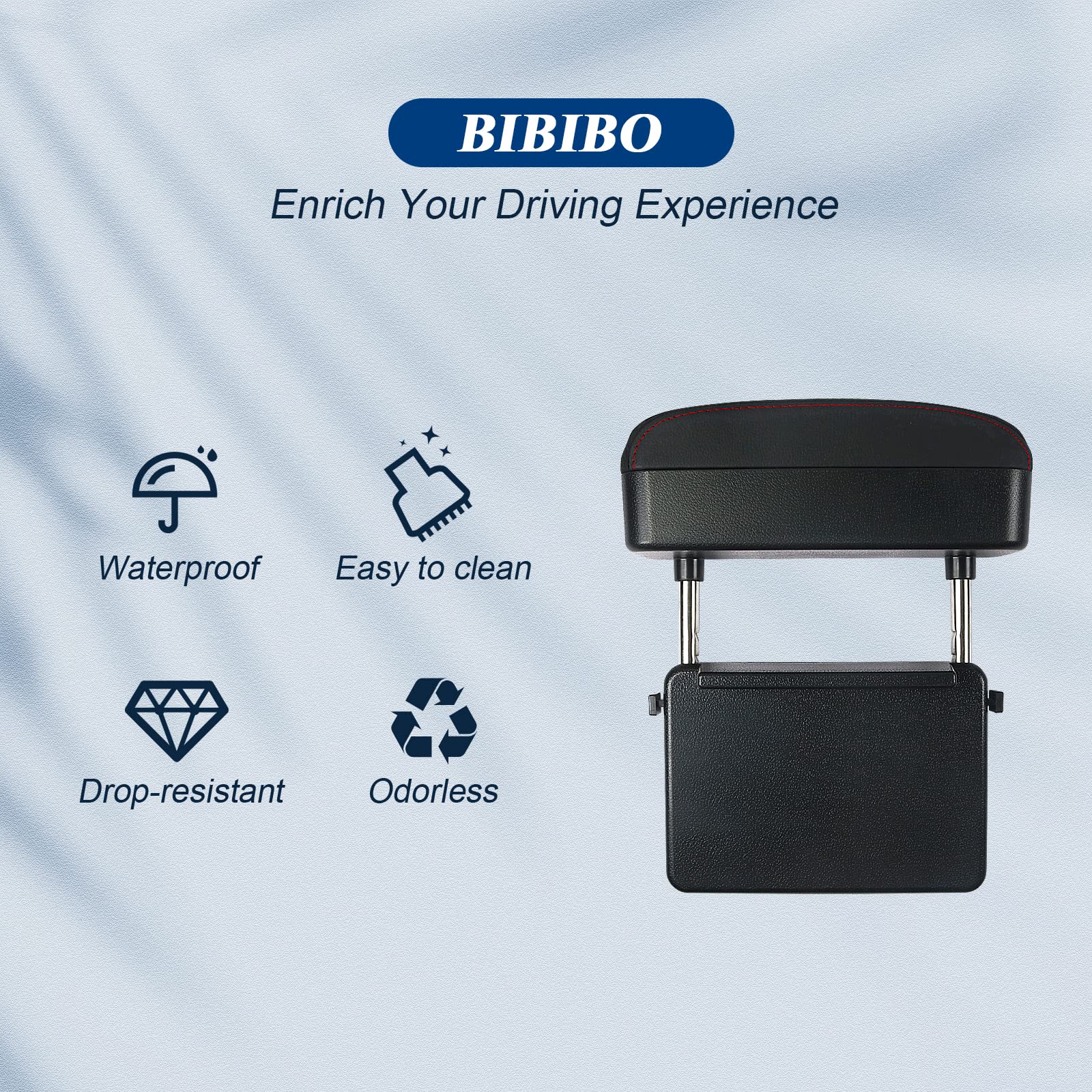 BIBIBO Supporto per gomito auto, contenitore universale per seggiolino auto, bracciolo centrale universale, organizer per auto, bracciolo per sedili auto, organizer per console centrale per braccioli