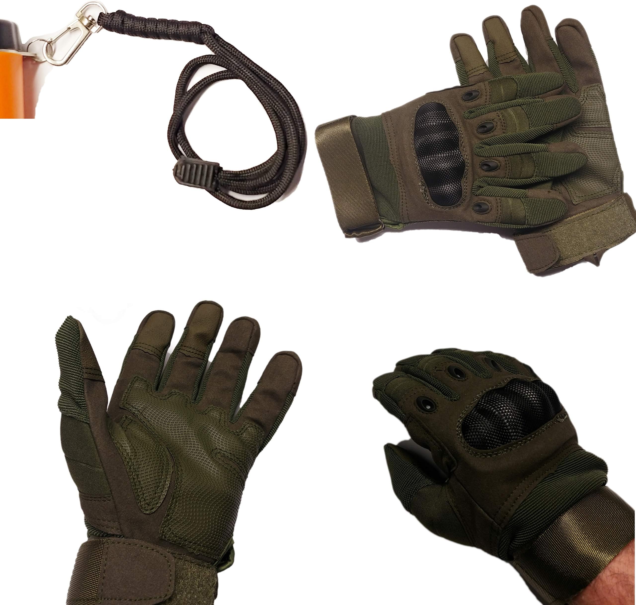 Calces365 Metal Detector Detectorist Digging Gloves, Extra Protection and Finger Reinforced to Prevent Ripping, Adjustable Wrist Strap, Free Pinpointer Lanyard (X-Large)