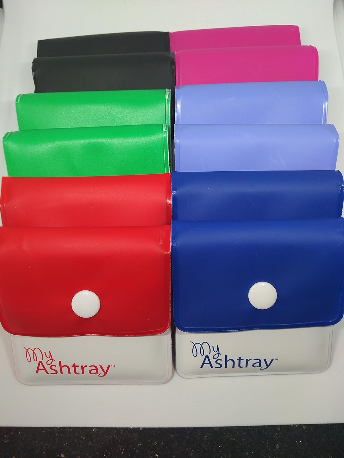 MontCherry Brand Pocket/Purse Ashtray in Assorted Colours 10 Ashtrays