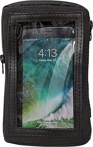 Miniatura 4 de Motocicleta magnética teléfono celular y GPS titular tanque bolsa compatible con teléfono, negro impermeable