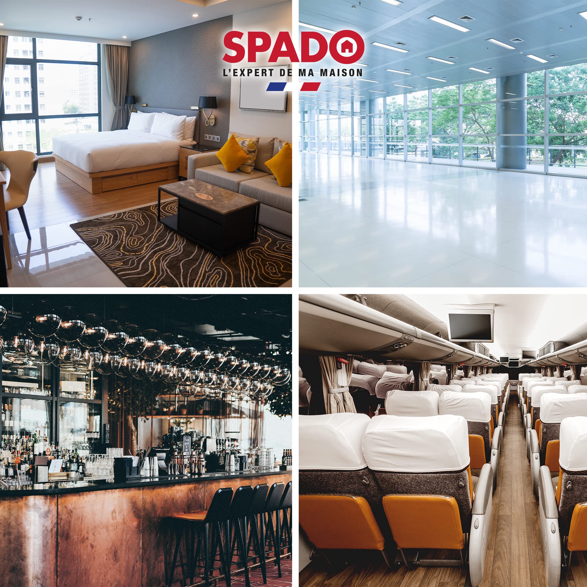 SPADO - Hygiabsorbe - Ultra absorbant - Solidifiant - Désodorisant - Actifs désinfectant - Parfum frais - 1L - Fabriqué en France