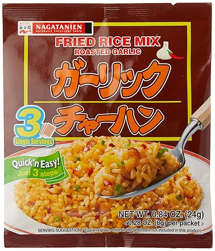 Nagatanien, Arroz frito sabor a ajo asado mixto, 0.84 onzas (paquete de 3)