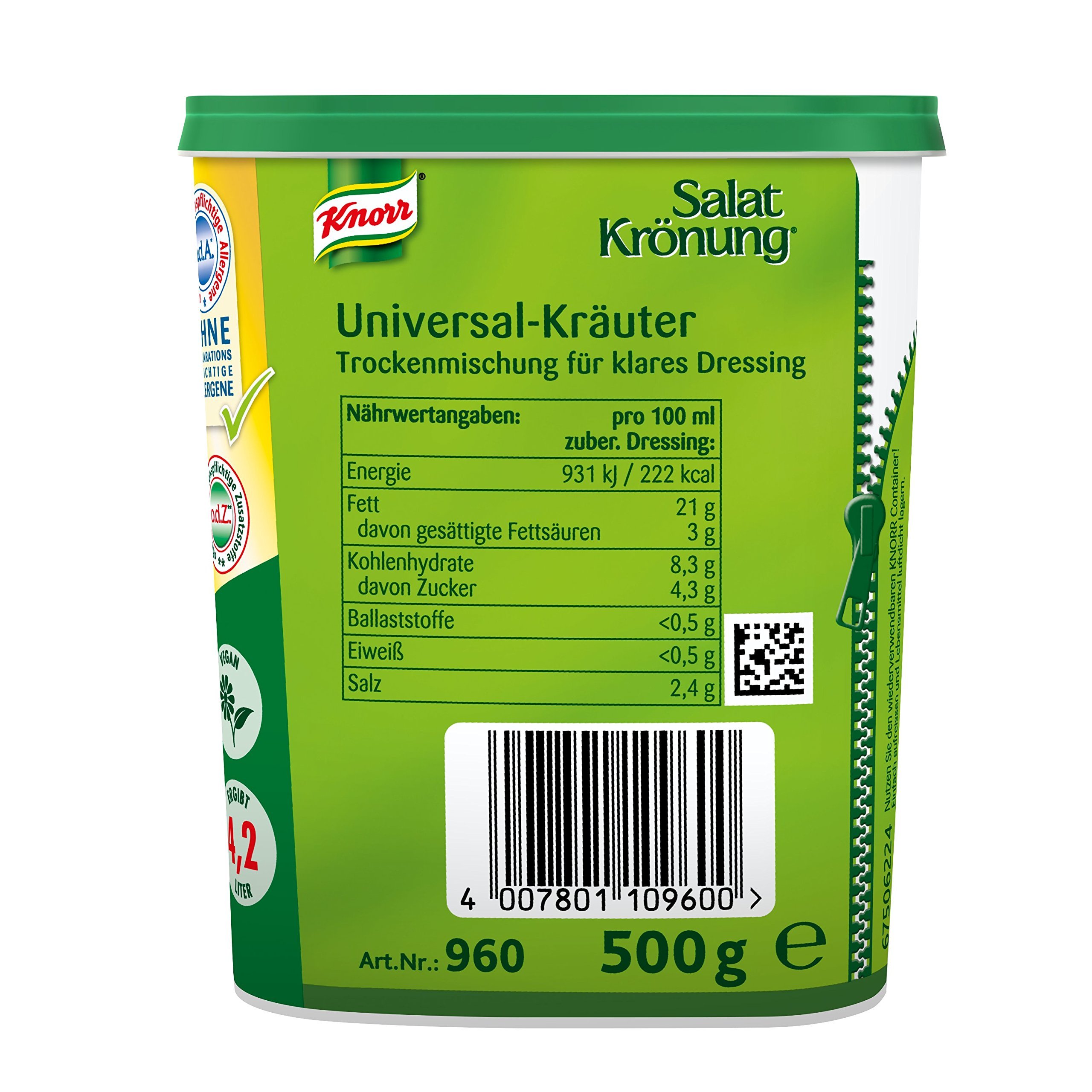 Knorr Salatkrönung Universal-Kräuter Dressing 1er Pack (1 x 500 g)