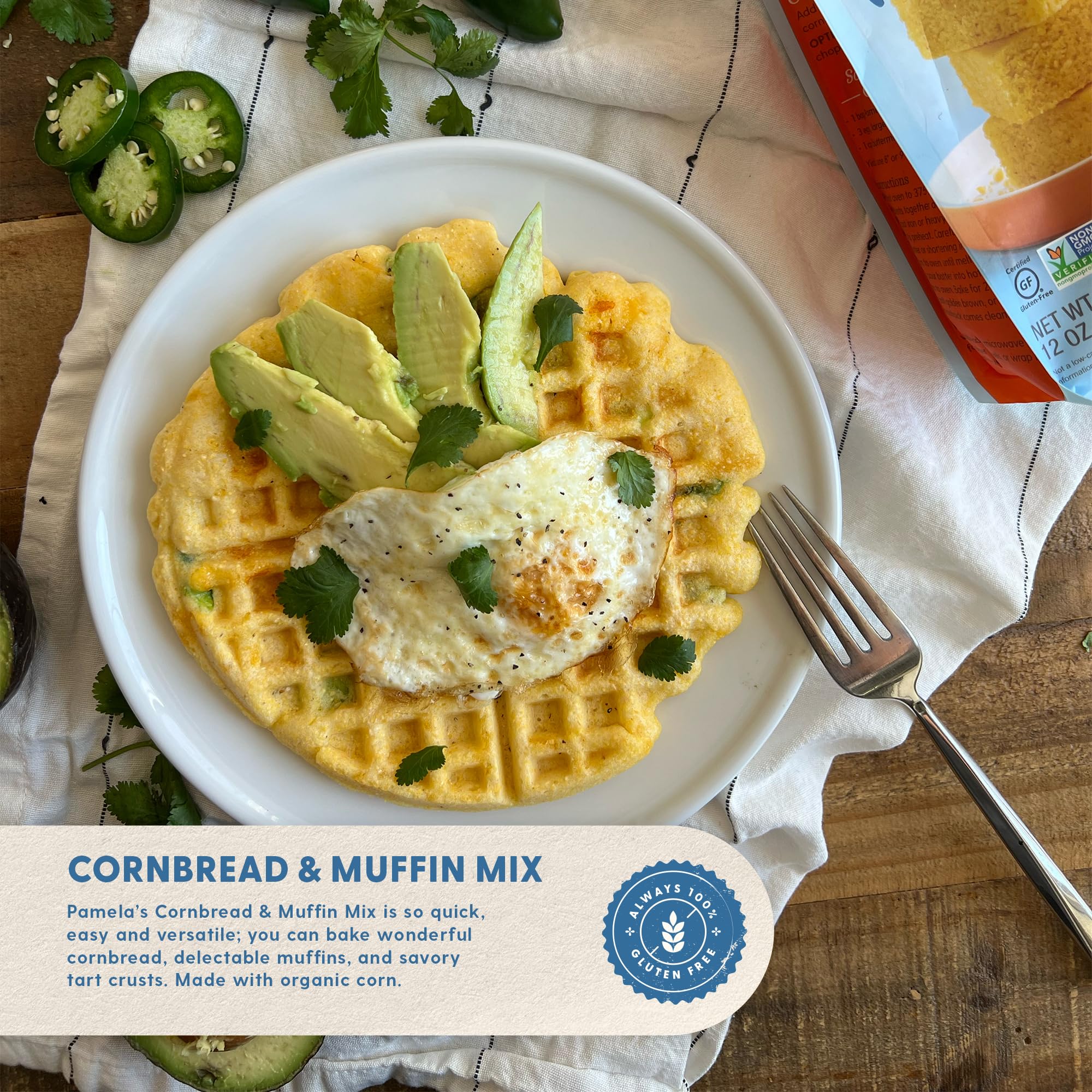 Pamela's Products Gluten Free Cornbread & Muffin Mix , 12 Ounce Bags (Pack of 6)
