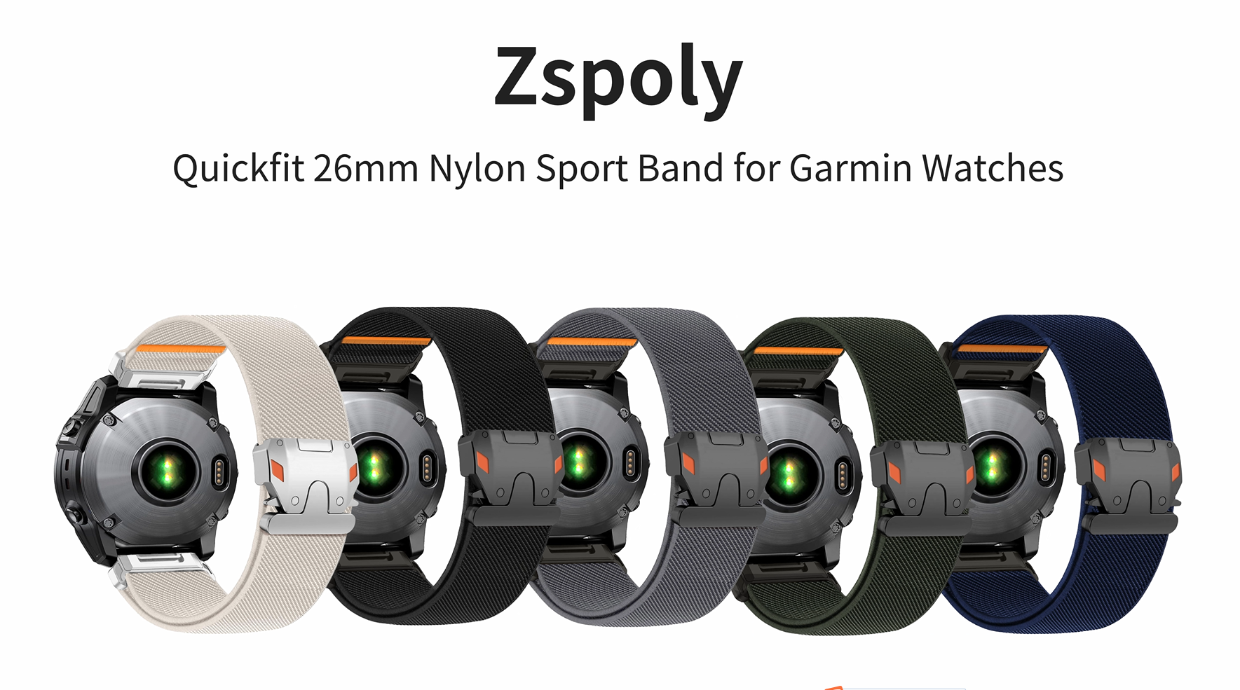 Correa de nylon 26mm para Garmin Fenix miniatura 7