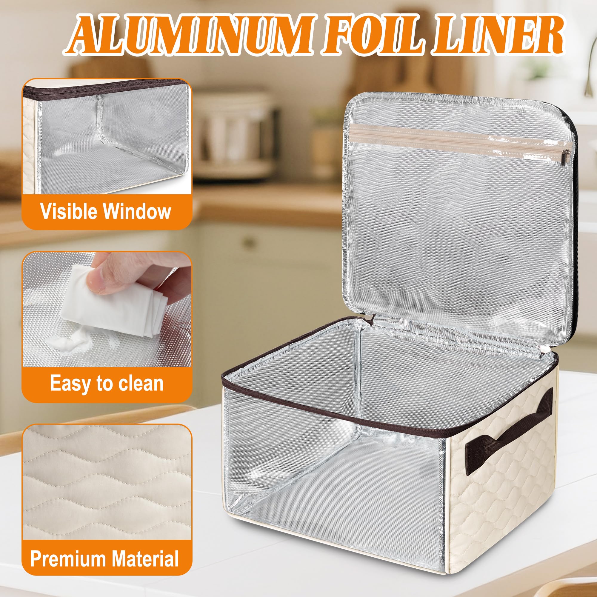YARWO Copertura per tostapane a 4 fette con fondo e finestra visibile, copertura per tostapane compatibile con Cuisinart/BLACK+DECKER 4 slot larghi, borsa grande per macchina del pane con tasca con