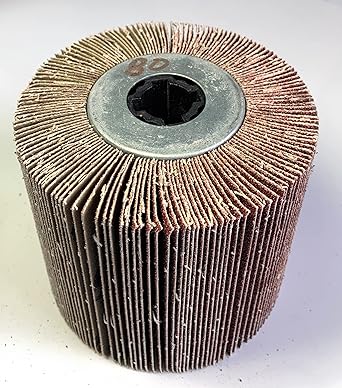 SIGNI Sandpaper Polishing burnishing Drawing Wheel Compatible with Burnishing Machine/Polisher/Sander 120x100mm (80 grit Sandpaper)