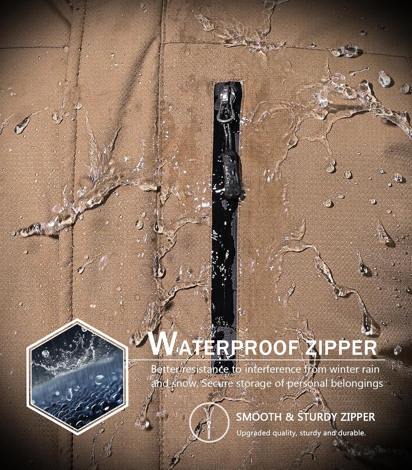 SPOSULEI Mens Skiing Jackets with Hoode Snowboarding Waterproof Fleece Liner Coats Windproof Winter Raincoat Multi Pockets - Image 2