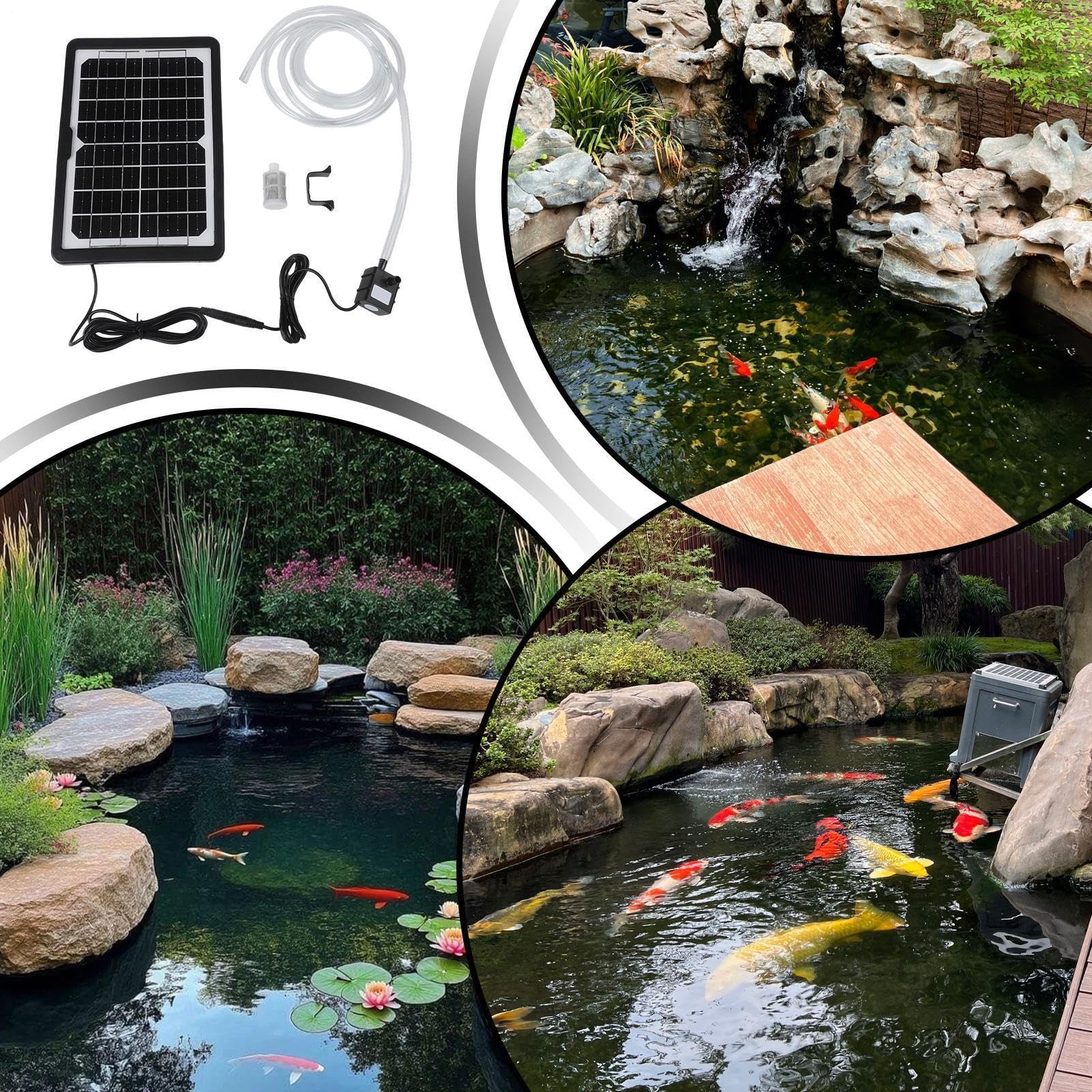 Pompa Solare Per Fontana 6W 9V Silenziosa Decorazione Da Giardino Acquatico | Pompa Solare per Acqua Per Laghi, Vasche Da , Vasche Da Pesci, Acquario, Giardino All'Aperto
