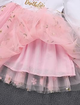 Robe Princesse Bébé Fille FYMNSI - Dentelle Manches Longues Avec Bandeau