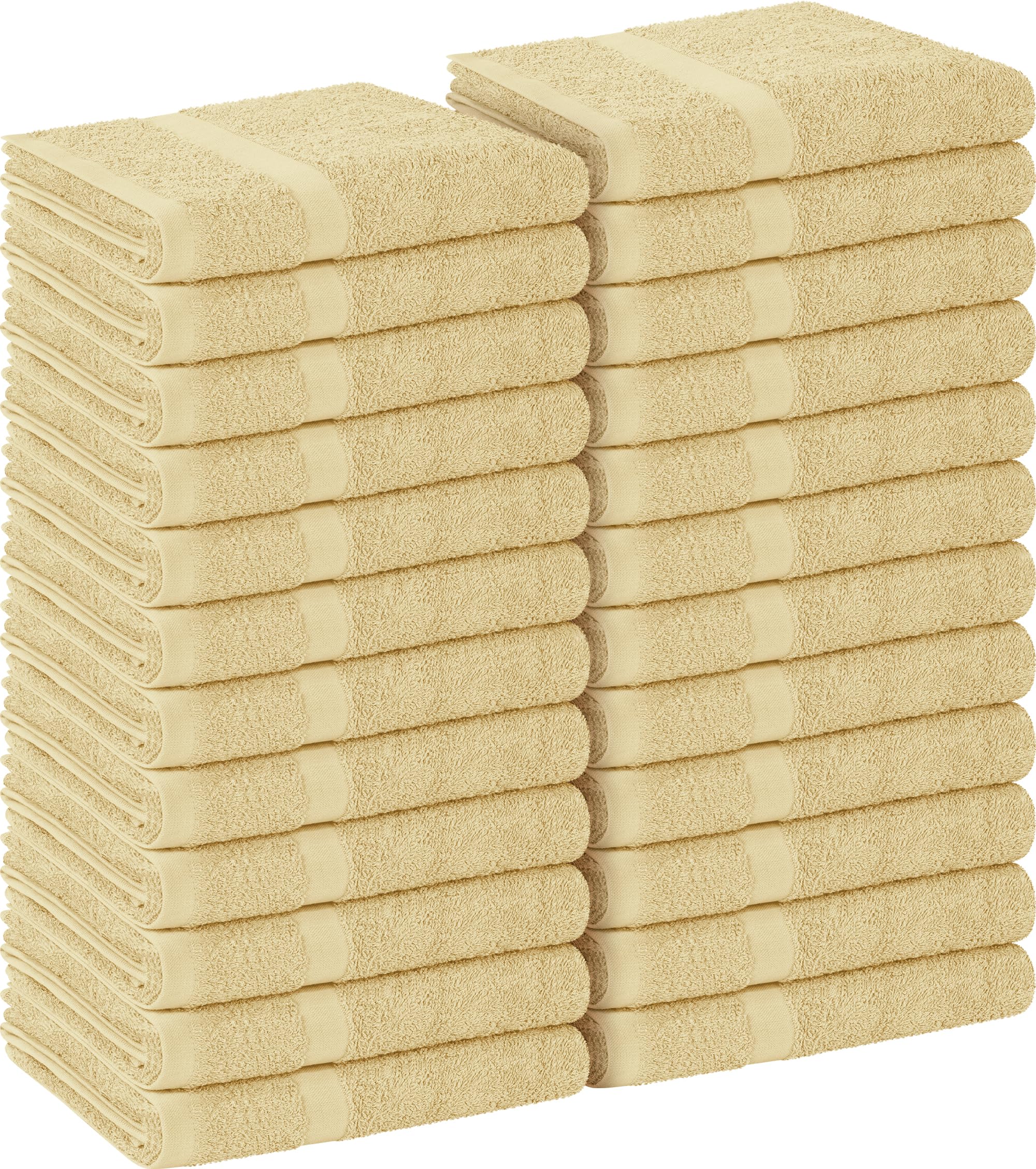 Utopia Towels Salon Towels, Pack of 24, 16x27 in, 100% Cotton, Beige