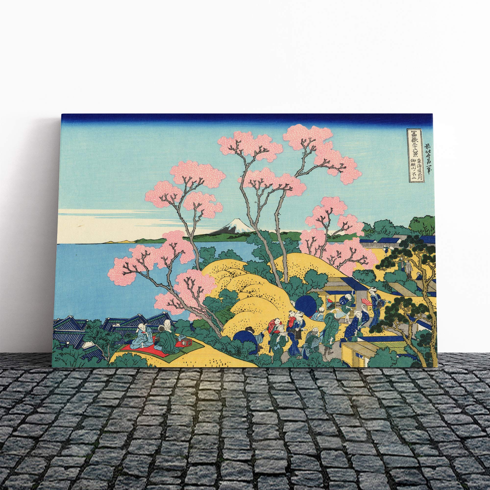 Hokusai Japanese Oriental Gotenyama Canvas Print | Gallery Wrapped 30mm Frame Wall Art | 24x16 inches | Ready to Hang | Asian Picture | Living Room Bedroom Lounge Office