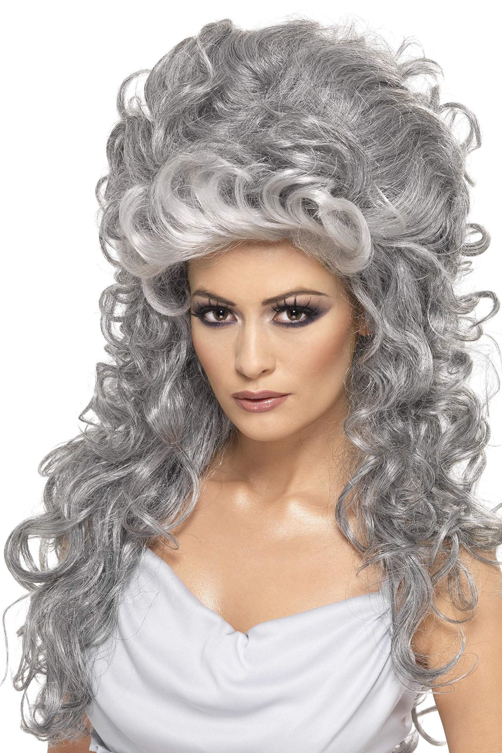 Smiffys Medeia Witch Beehive Wig, Grey, One Size, 35684