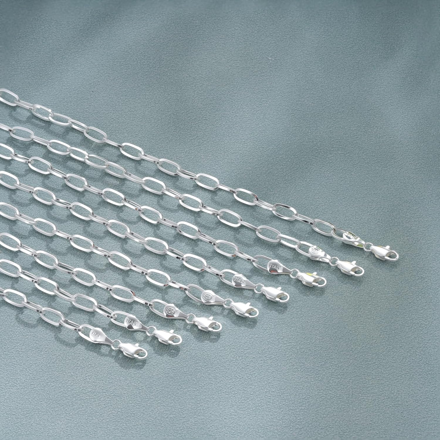 S925 Sterling Silver Paperclip Chain Bracelets for Women - Sterling Silver Paperclip Chain Bracelet Handmade Jewelry Gold Bracelets for Women 6.5/7/7.5/8 Inch - Image 6