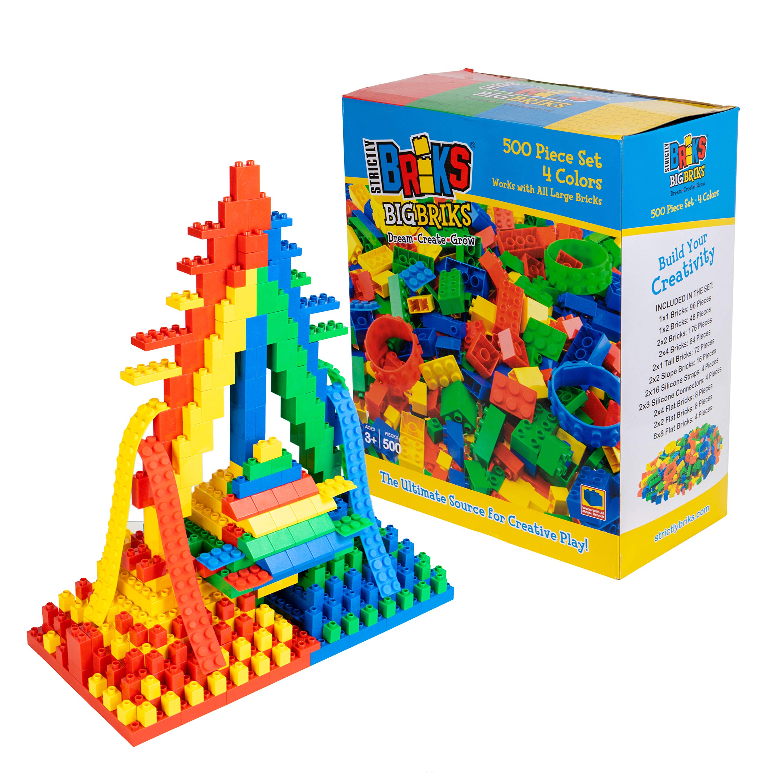 Buy Big Briks Building Bricks & Blocks Set 100 Compatible with All